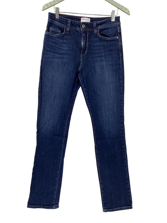 Fran Denim Denim - Fran Denim Madison Jeans Womens 30 Dark Wash Mid Rise Straight Stretch 28x31